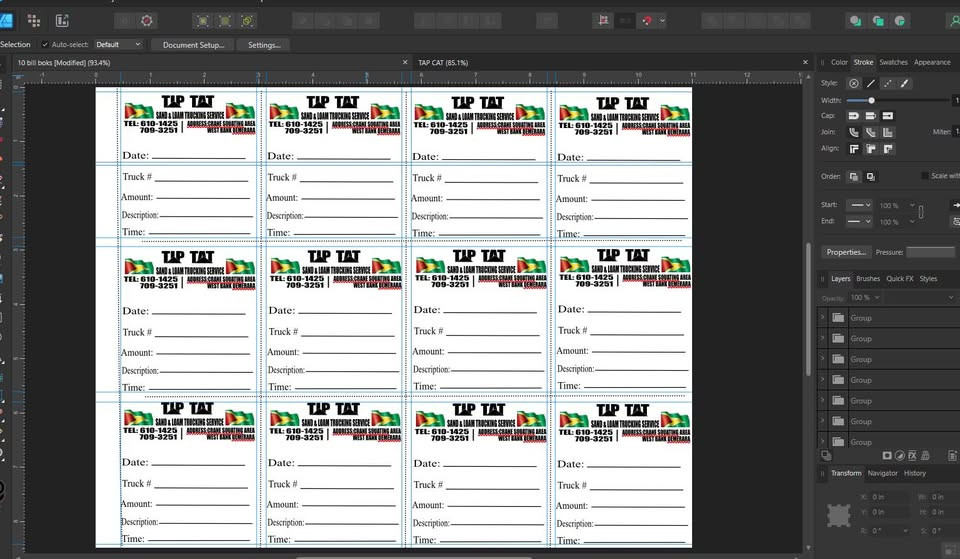 Bill Books (12 per page) | Customizable | Bulk | Wholesale